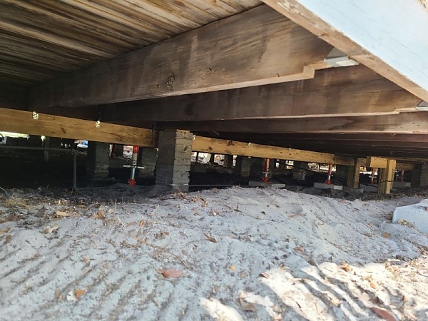 Crawl Space - Repair With an Added Beam and Supports - 1